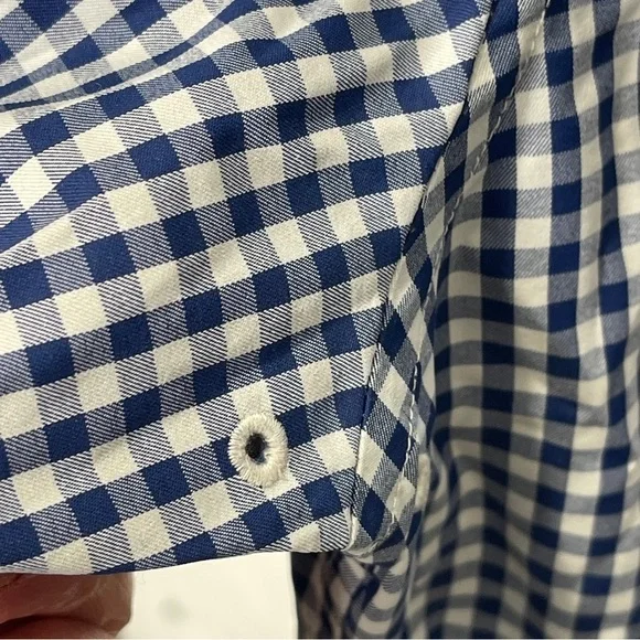 Southern Tide Gingham Intercoastal Sport Button Down Shirt in Yacht Blue XL - Picture 5 of 10